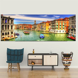 Cuadro Canvas Góndolas Clásicas Venecia Italia 50x142cm