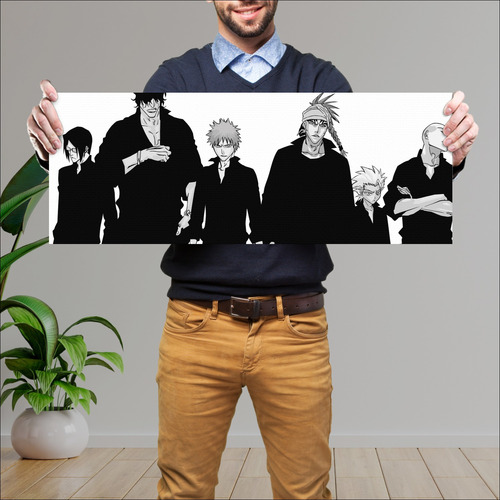 Cuadro Grande 30x80 Cm Horizontal Bleach Equipo Ichigo