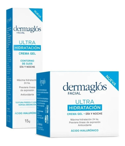 Kit Facial Dermaglós Ultra Hidratante Crema + Contorno Ojos