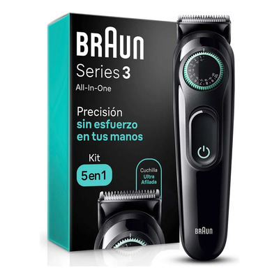 Braun Kit Aio Series 3, Recortadora De Barba 5en1 Negro | Envío gratis