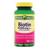 Biotina 10000 Mcg 120un Spring Valley Original Imp Eua