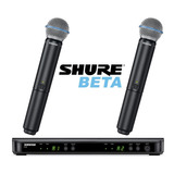 Sistema Microfonos Doble Inalámbrico Shure Blx88 Con Beta58