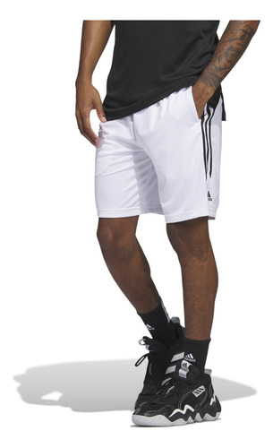 Short adidas 3 Stripes De Básquet Con Logo Para Hombre