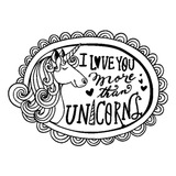 Vinilo Decorativo Unicornio Frase