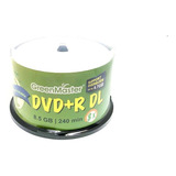 Dvd+r Doble Layer Green Master  Printable Full Face 50 Pzas