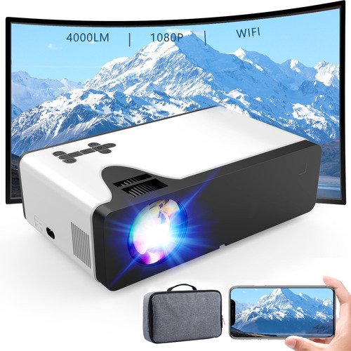 Proyector Mini Portatil Wifi Inalámbrico 4k 1080p 4000lm Led