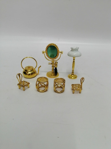 Miniaturas Antiguas Bronce Baño Oro Spain Precio X C/u