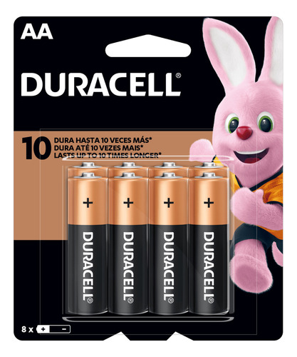 Pilha Alcalina Duracell Kit Com 8 Aa Peq + 8 Aaa Palito