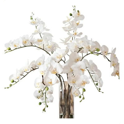 Set De 6 Flores Artificiales Mariposa Orquídea Decoración