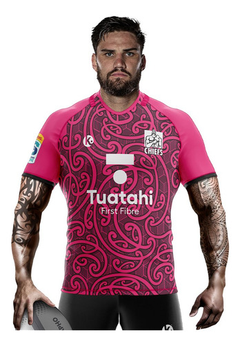 Camiseta Rugby Kapho Chiefs Pink 2023 Super Rugby Niños