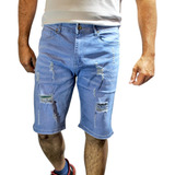 Short Jeans Hombre Elasticado - Adcesorios