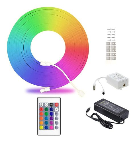 Kit Manguera Neon Led Multicolor 5m Flexible Control Remoto