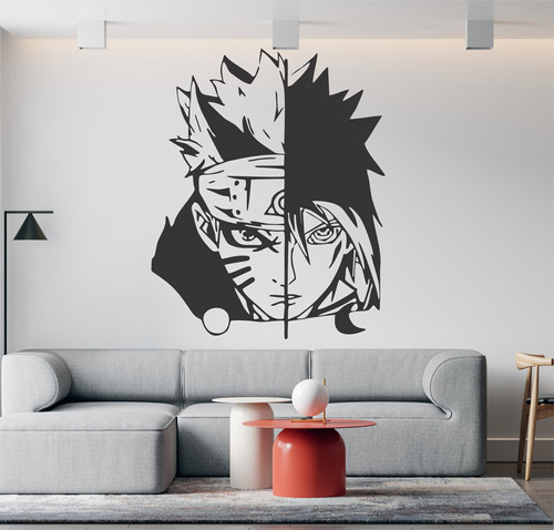 Vinilo Para Pared Decorativo Naruto Sasuke 120x100cm