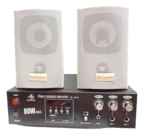 Amplificador Sonido Ambiental + 4 Bafles Sonido Ambiental.