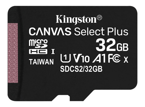 Memoria Kingston Micro Sd 32gb 100 Mb/s Canvas Select Plus