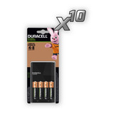 Duracell 10 Cargadores C4 Pilas Recargables Aa De 2500mah Cu