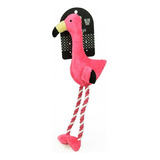 Juguete Para Mascota Plush Con Cuerda 48cm Flamenco Color Fucsia