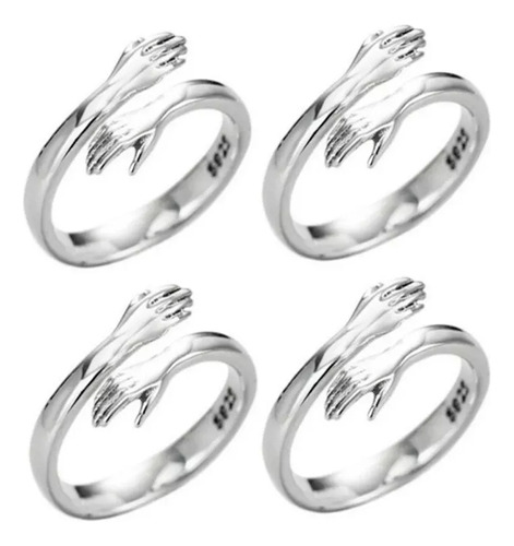 4 Anillos De Abrazo De Tamaño Ajustable Para Regalar A Un Pa