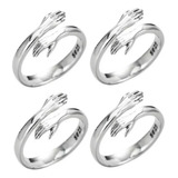 4 Anillos De Abrazo De Tamaño Ajustable Para Regalar A Un Pa