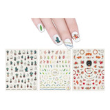 Allydrew 3 hojas Plantas Suculentas Y Coronas Nail Art Plan