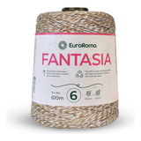 Barbante Color Fantasia 4/6 600 Grs Cores Diversas-euroroma Cor Branco E Bege