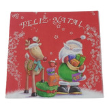 Guardanapo Papel Natalino Mesa Posta Natal 33 Cm Feliz Natal