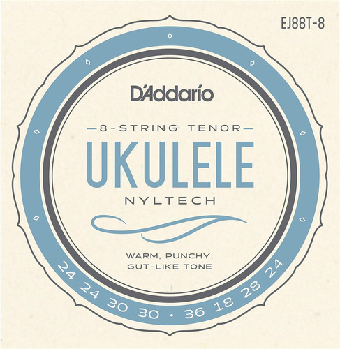 Cuerdas De Ukulele Ej88t8 Nyltech, Tenor De 8 Cuerdas