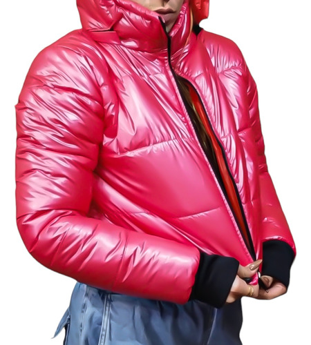 Campera Puffer Abrigo Mujer Metalizada Inflada Inflable Moda