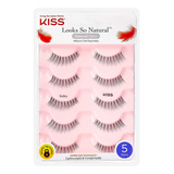 Kiss Pestañas Postizas Looks So Natural, Sultry, 0.472 In,. Color Negro