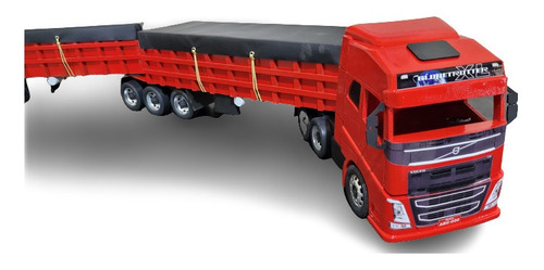 Rodotrem Volvo Fh Graneleiro Gigante Madeira Mdf Miniatura