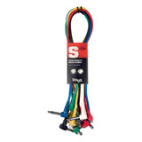 Pack X 6 Cable Stagg Spc030le Interpedal Plug Plug 30 Cm Color Varios