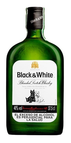 Botella Whisky Black & White Botella 375ml Estampillado 100%