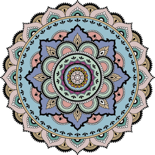 Vinilo Pared Mandala Color New Wall Sticker