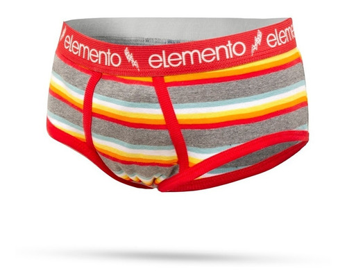 Pack Por Mayor 12 Slip Elemento Algodón Lycra Rayados Niños 