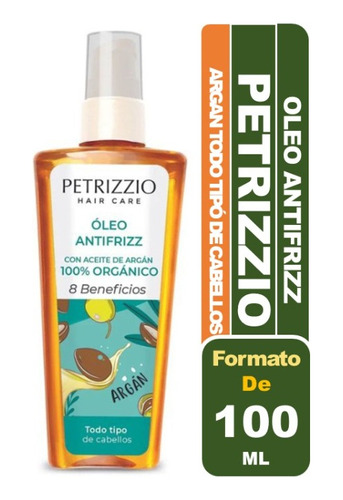 Petrizzio Capilar Oleo Antifrizz Argán Orgánico 100 Ml