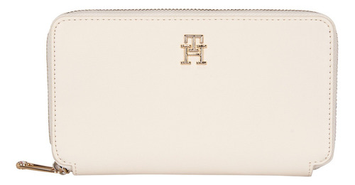 Tommy Hilfiger Aw0aw16009 Billetera Beige Claro Para Mujer