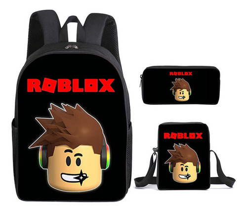 2023 New Roblox Estudiante Mochila Viaje Niño Mochila 3 Pcs