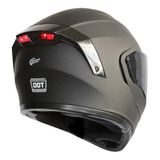 Casco Kov Abatible Con Luz Led Stelar Gafas Dot + Regalo