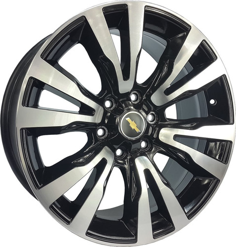 Roda S10 Ltz 2018 Aro 18 + Bico Tr414 ( 1 Unidade) Cor Preto Com Diamantado