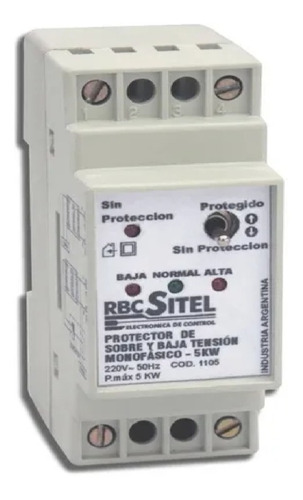 Protector De Alta Y Baja Tensión Trifásico Rbc Sitel