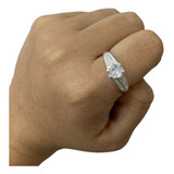 Anillo Plata 925 Solitario Cubic Mujer Zircon Regalo