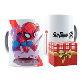 Caneca Homen Aranha 325ml Cerâmica + Caixa Presente