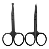 2pcs Sobrancelha Preta E Nariz Cabelo Tesouras Cabelo Facial