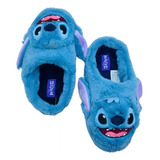 Pantunflas Afelpadas Stitch Infantil Comoda Flexible 17/22