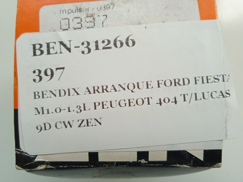 Bendix De  Arranque Ford Fiesta 1.3lt / Peugeot 404 9d 6est. Foto 6