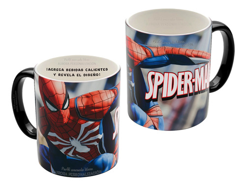 Mug Mágico Taza Spiderman Hombre Araña Superheroe Marvel