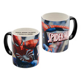 Mug Mágico Taza Spiderman Hombre Araña Superheroe Marvel