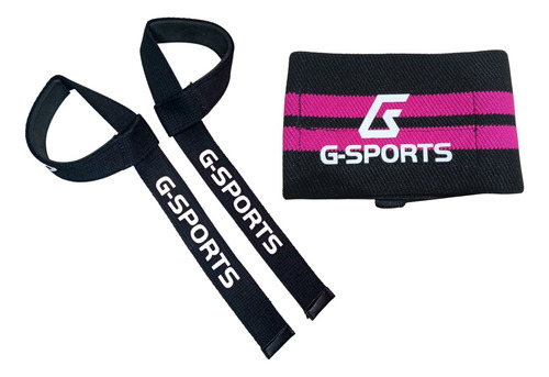  Straps Cintas De Agarre + Muñequeras Par G-sports Gym