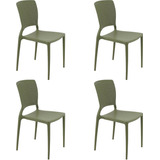 Conjunto 4 Cadeiras Tramontina Safira Camurça