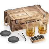 Juego De Regalo De Piedras De Whisky Para Hombre